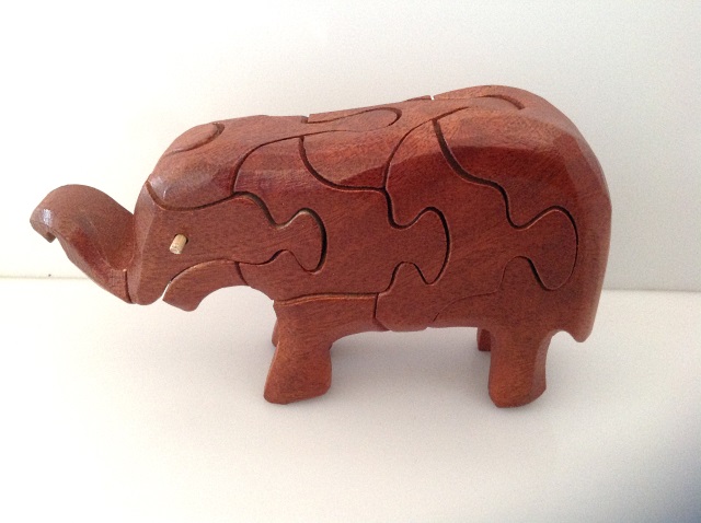 Puzzle en bois - lphant