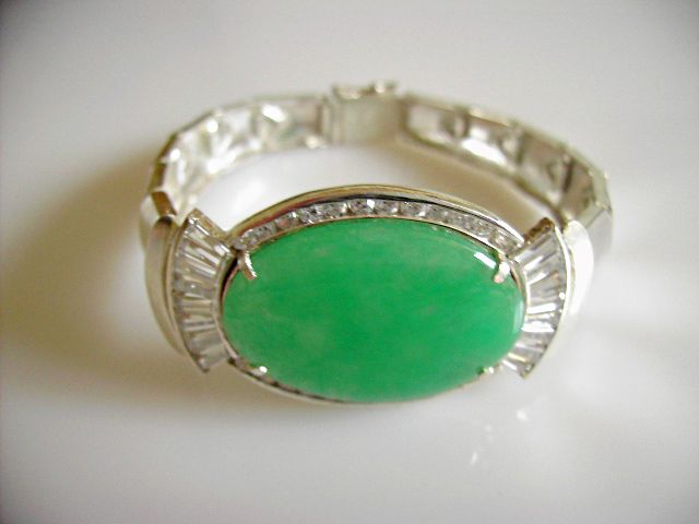 Bracelet Jade – Feuillette d'Orée, Argent Plaqué Or