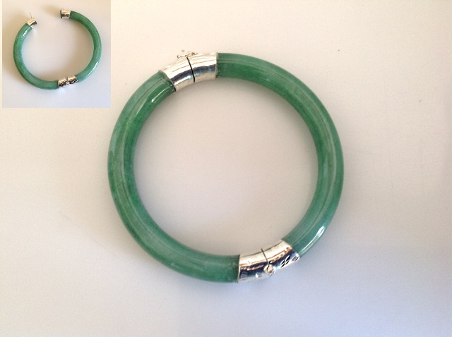 Bracelet en jade et argent (modle 2)